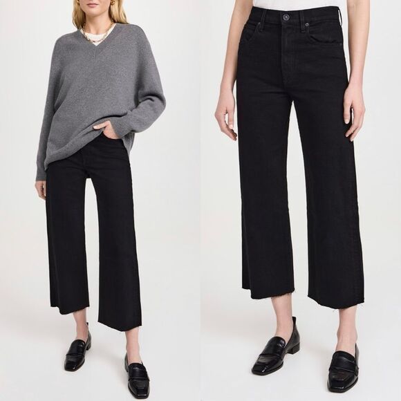 SLVRLAKE GRACE Crop jeans in Black - Picture 1 of 13